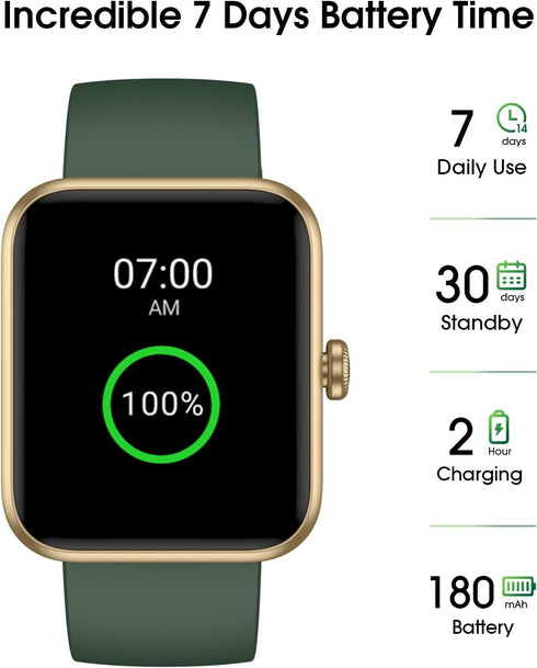Smart Watch, Fitness Tracker with 45mm Touch Screen, Heart Rate Monitor, Waterproof for Android iOS
