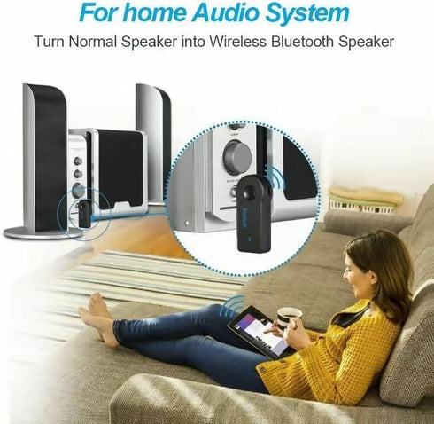 Bluetooth Transmitter Receiver Wireless Adapter: 3.5mm Aux Jack Stereo Audio Input Output - for TV Car Headphone Speakers