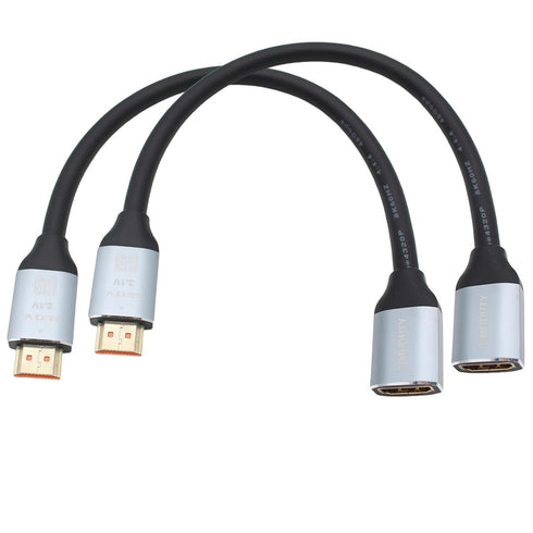 AIMHDUTY 8K HDMI Extension Cable 2-Pack, HDMI Male to Female Adapter Extender Cord