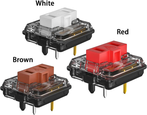 Kailh Choc Low Profile Red Mechanical Keyboard Switches, 1350 Chocolate Linear 5-Pin 50gf RGB SMD (Red 45Pcs)