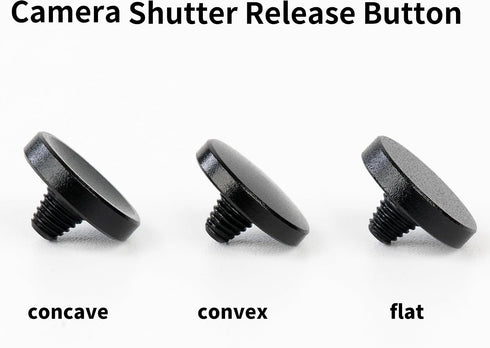 Concave*1, Convex*1, Flat*1 (3 Pack, Shutter Button, Aluminum Shutter Release Button, Compatible with Fujifilm, Canon