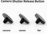 Concave*1, Convex*1, Flat*1 (3 Pack, Shutter Button, Aluminum Shutter Release Button, Compatible with Fujifilm, Canon