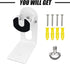 Metal Wall Mount Holder for Google Nest Cam Battery Indoor/Outdoor, 360 View Anti-Drop Bracket Mounting Kit - White