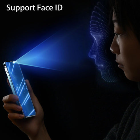 iPhone 15 Pro 6.1" Anti-Blue Tempered Glass Screen Protector Film - 2 Pack, 9H Hardness, Full Coverage (Blue)