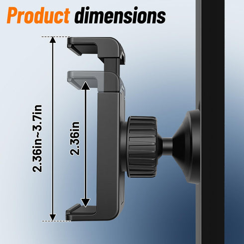 Masansan 360 4.7-7 Inch Gym Phone Holder Rotation Golf Cart Phone Mount Magnet Phone Holder for Gym Fit Smartphone Gym