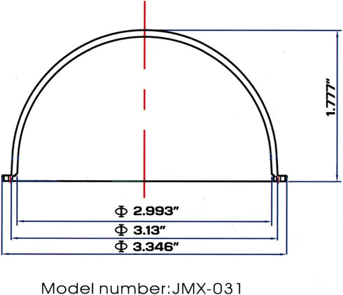 JMX 1080p Clear Camera Dome Cover, Acrylic/PC CCTV Replacement for Security Camera (3.1 Inches, Transparent)