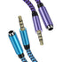 Headset Extension Cable, 2Pack 6FT 4 Pole TRRS 3.5mm Aux Audio Extension Cable Male to Female for Headphones,