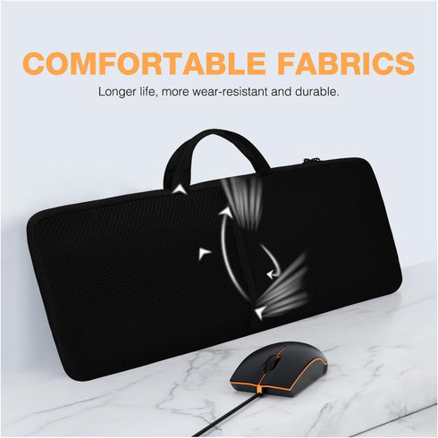 Wireless Keyboard Mouse Sleeve Case for Logitech MK540 Advanced, Soft Neoprene Dust and Water Resistant Bag, Black