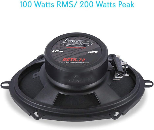 Lanzar 2-Way Universal Car Stereo Speakers - 200W 5” x 7” / 6” x 8” Universal OEM Quick Replacement Component Speakers