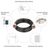 XRDS-RF N Male to N Male Cable 35FT, Type N KMR240 50 Ohm Coax Extension Cable for Low Loss