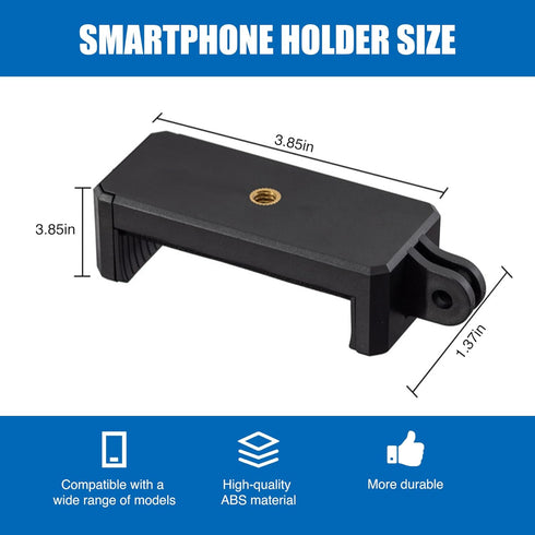 2 Pack Universal Smartphone Holder with GoPro Style Mount for Any Phone, Compatible with iPhone, Samsung, Google