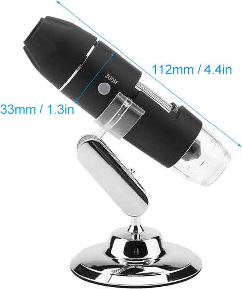 HD Digital Microscope, 50X-1600X Microscope with Stand, Handheld Electronic Microscope for Jewelry Appraisal