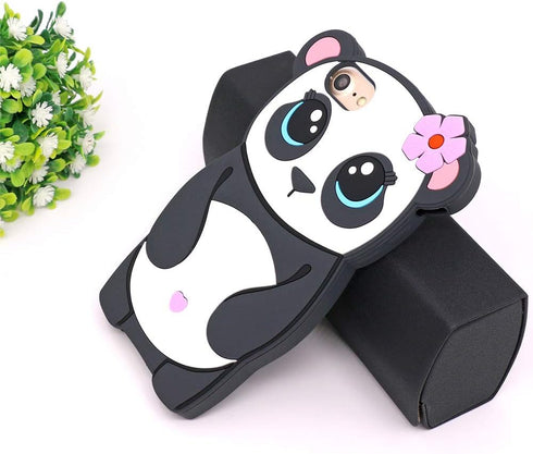 Cute iPhone SE 2020/SE 2022 Case, Panda iPhone 6/6s/7/8 Soft Silicone Shockproof Cover for Girls Women