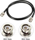 uxcell RG58 Coaxial Cable, BNC Male to BNC Male Connectors, 50 Ohm, 3 Ft