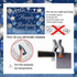 Navy Blue Happy Birthday Backdrop with Silver Glitter Balloons, Star Flag Sequins for Adult Birthday Party Decoration