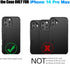 Nvollnoe 16 6.9 inch(Black) Compatible with iPhone Pro Max Case with Card Holder Dual Layer Heavy Duty Protective