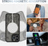 AIGOMARA Magnetic Case for iPhone 12 Pro Max, Cute Black Flower Floral Case for Women Girls, Soft TPU Bumper