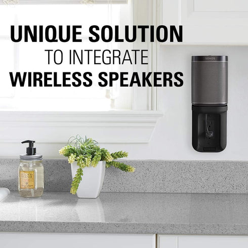 Outlet Shelf Holds Any Device Up to 10lbs, Includes Standard & Decora Style Outlet Covers - Sanus