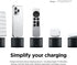 elago D Stand Charging Station - Premium Aluminum Dock for Apple TV Remote, iPhone & More (Black) - Cable Required