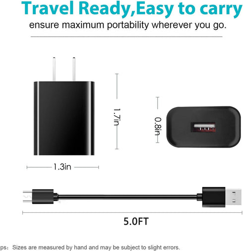 Micro USB Power Cord Adaptor Charger Compatible for Roku Streaming Stick, Roku Express Plus, Roku Premier/Plus, Roku