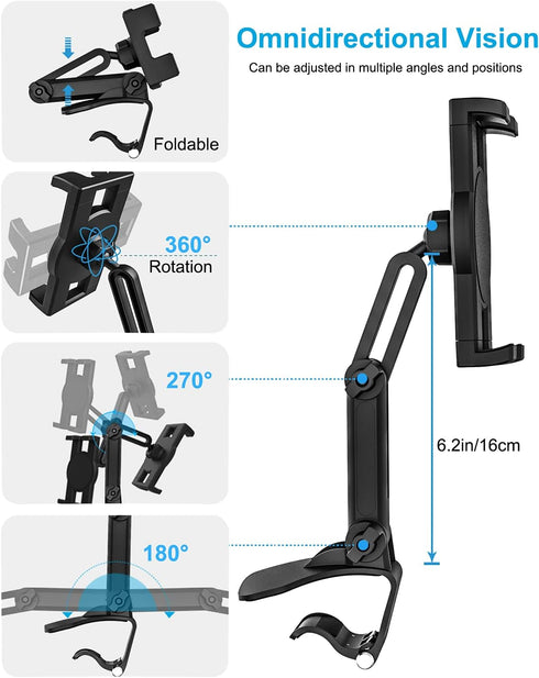 Dashboard Clip Car Phone Mount, woleyi Sun Visor & Rearview Mirror Clamp Holder for iPhone 14 Pro Max and More