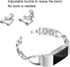 Bands Compatible with Fitbit Charge 2, Metal Bands with Rhinestone Bling Replacement Bracelet