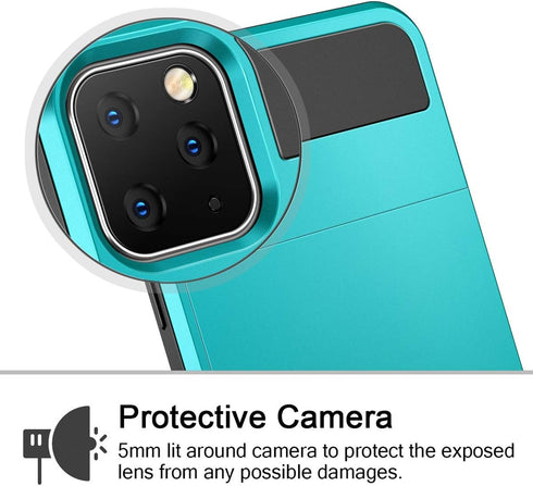 Vofolen Case for iPhone 11 Pro Max Wallet with Credit Card Holder Slot, Dual Layer Hybrid Armor Sky Blue