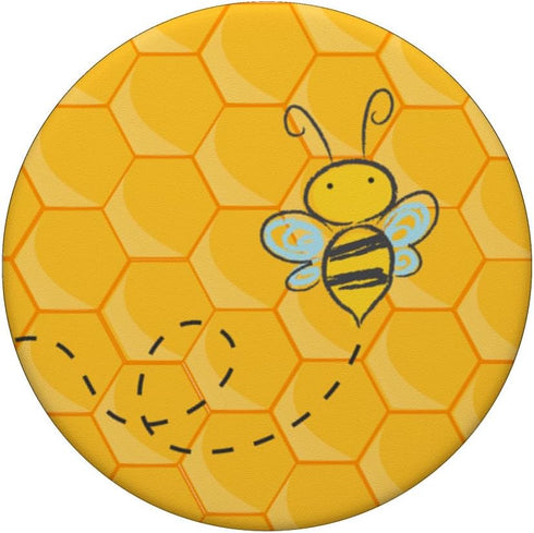 PopSockets PopGrip: Swappable Grip for Phones & Tablets | Honeycomb Pattern Honey and Bee Lover Gift
