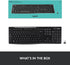 Logitech K270 Wireless Keyboard for Windows, Full-Size 2.4 GHz with Number Pad and 8 Multimedia Keys (Black)