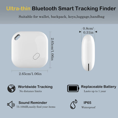 Key Finder & Tracker, Bluetooth Tracker for Apple Find My (iOS Only), Item Tracker Tag, 1Pack
