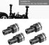 4Pcs SCX10 4WD 1:10 Dilwe Body Post Mount, Aluminum Magnetic Invisible Body Post Mount for RC Car(Black)