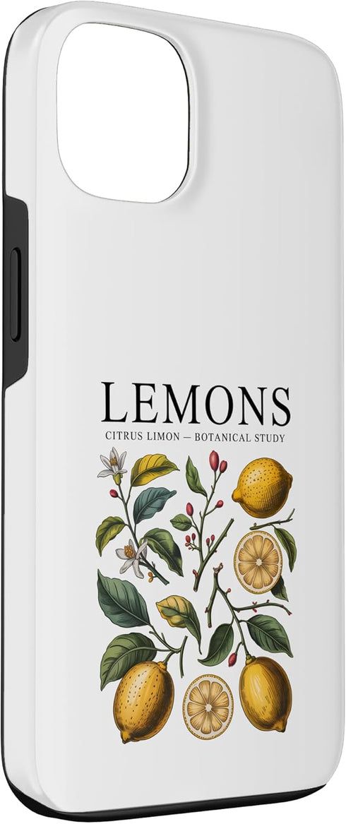 Vintage Botanical Fruit and Garden Art 13 Lemon Botanical Study Print Citrus Limon Vintage Fruit Case for iPhone