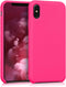 kwmobile Case Compatible with Apple iPhone X - TPU Silicone Phone Cover with Soft Finish, Neon Pink