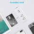 Jgstkcity Grommet 9.85ft Recessed Power Strip with USB,Flat Plug Ultra Thin Extension Cord,Furniture Desktop Charging