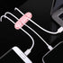 3PCS Cable Clips, Silicone Cable Management Holders, USB Charging Accessory, Pink, for Home and Office Desk