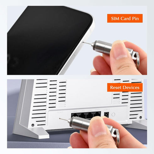Zorivane 14 Pack 2 1 Reset in SIM Card Tray Removal Tool with Cleaning Brush, Portable Keychain Eject Pins Needle