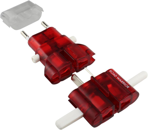 ROAD WARRIOR International Travel Plug Adapter, Europe/UK/Australia/USA/India/China, Does Not Convert Voltage, Slim