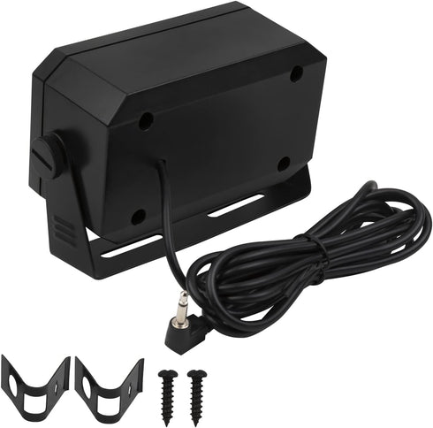 Rectangular External Communications Speaker for Ham Radio or CB & Scanners, 5 Watt, Black