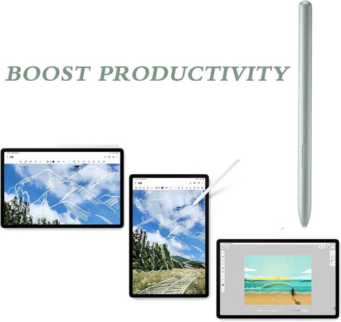 Galaxy Tab S9 FE Stylus Pen for Samsung Galaxy Tab S9 FE / S9 FE+ / S9 /S9 FE Plus/ S9+ SM-X510, SM-X516B S Pen with Nibs (Green)