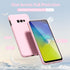 Oakxco Samsung Galaxy S10e Phone Case, Rose Light Pink Liquid Silicone Cute Thin Slim Soft Rubber TPU Protective Cover