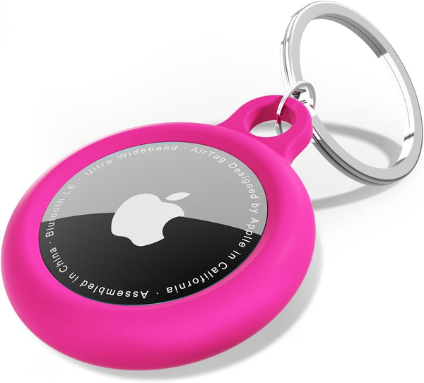 oakxco Silicone Airtag Keychain, Airtag Holder with Key Ring, Cute Accessories for Kids, Luggage, Car, Waterproof
