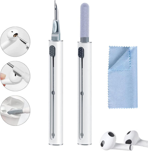 Airpod Cleaner Kit, Earbud Cleaning Kit for Airpods Pro 1 2 3, Multi-Function Cleaning Pen with Soft Brush Flocking