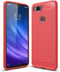 Case Compatible with Xiaomi Mi 8 Lite, Carbon Fiber Shock Absorption Slim Case (Red)