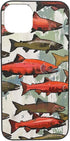 EMPYRI 13 6.1 Inch Salmon Printed Case for iPhone Cases Shockproof Phone Case Cover Not Yellowing Anti-Fingerprint
