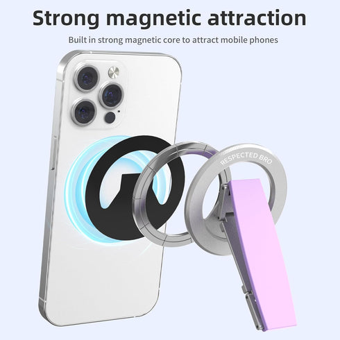 RESPECTED BRO 17/16/15/14/13/12, RESPECTED-BRO-Magnetic-Phone-Grip-Stand, Magnetic Phone Ring Holder Kickstand