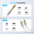 MOSWAG 1/4 inch TRS to Dual RCA Audio Cable, Heavy Duty Gold Plated Copper Shell Y Splitter Cable