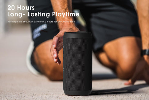 EDUPLINK Bluetooth Speaker, Portable Wireless, Waterproof IPX7, TWS Pairing Stereo, Built-in Microphone, Long Playtime