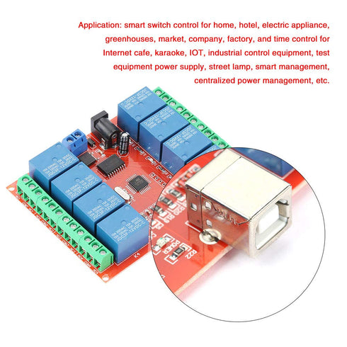 USB Relay Module: 12V 8-Channel USB Controller Switch Relay Module for Intelligent Electrical Control