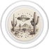 PopSockets PopGrip for MagSafe - Flying Aliens UFO Saucer Surrounded by Cactuses