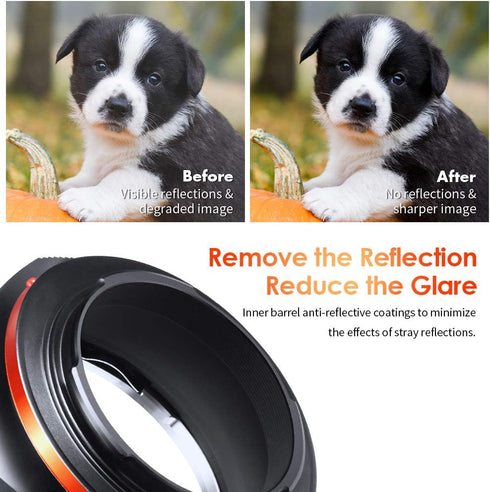 K&F Concept Lens Mount Adapter, Manual Focus Compatible for Canon EOS (EF/EF-S) D/SLR Lens to Sony Alpha E NEX Mount